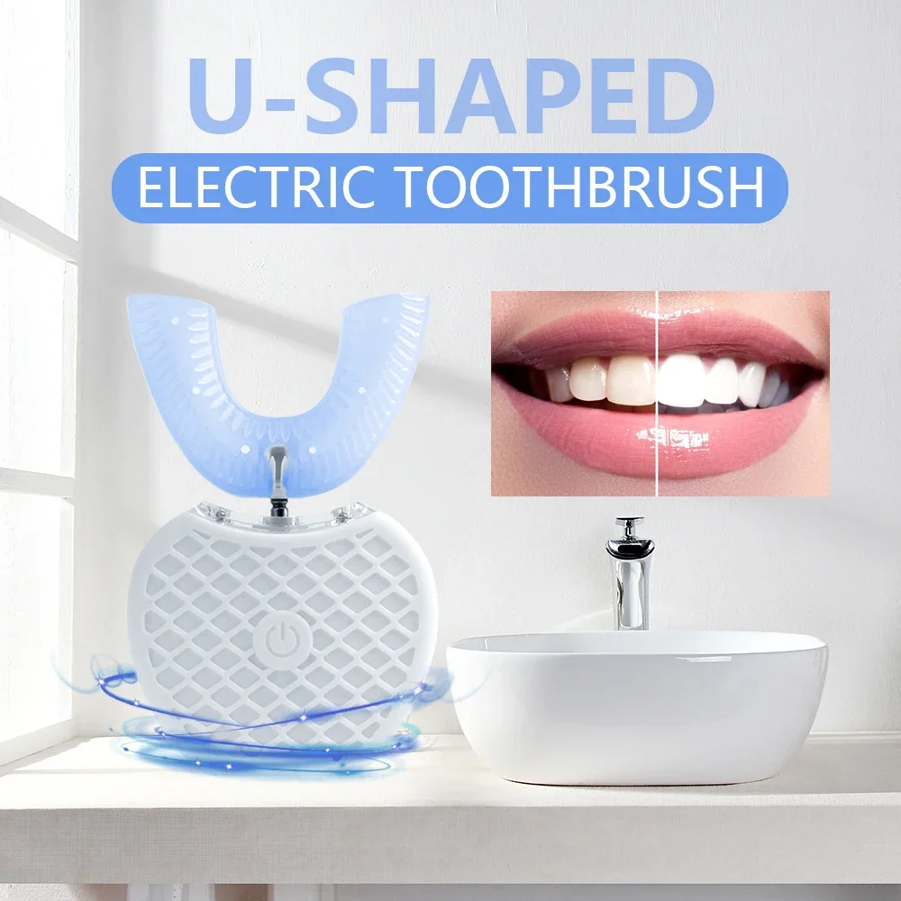 Teeth Whitening With Blue Light - Ultrasonik Elektrikli Diş Fırçası Yetişkin, Otomatik