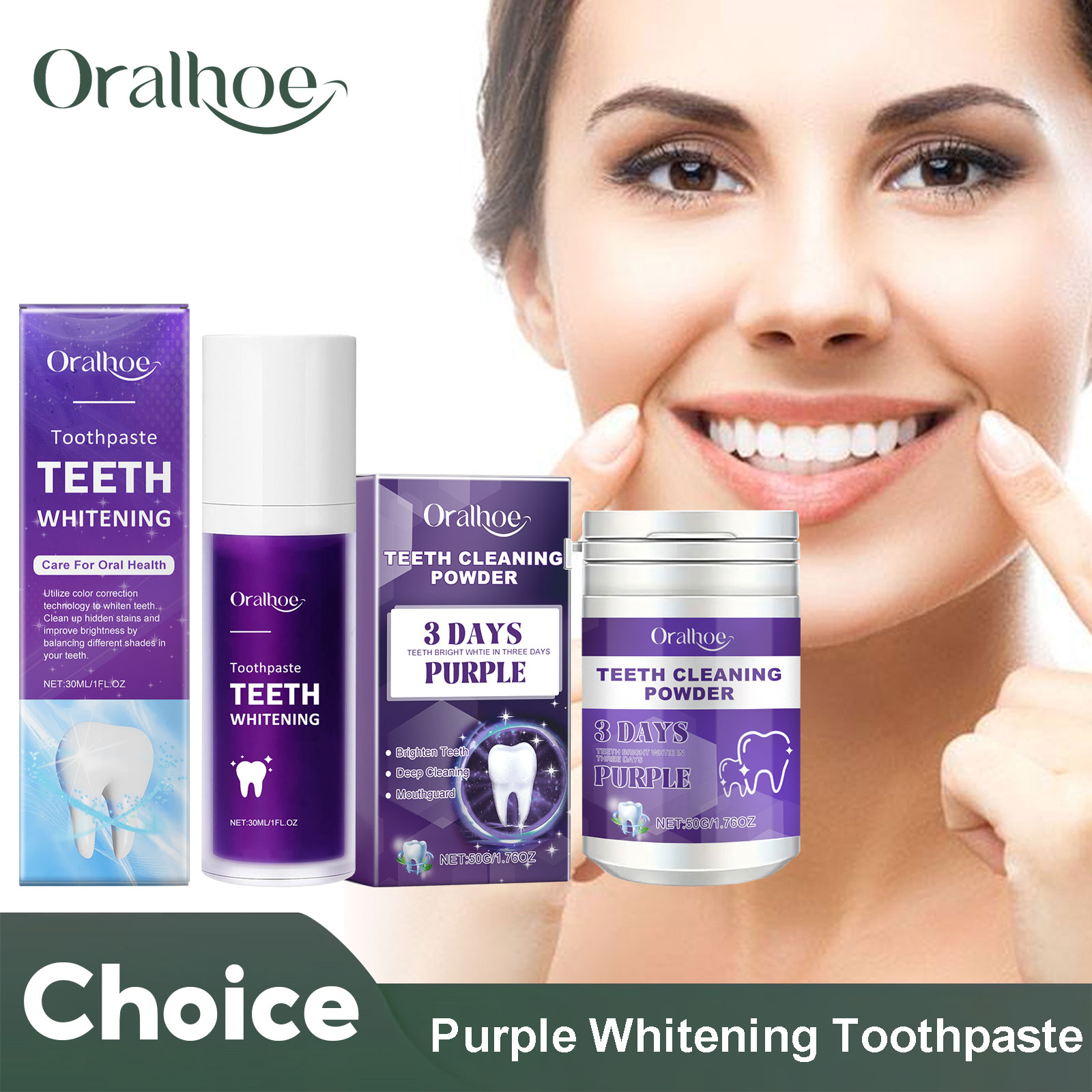 Teeth Whitening Zimba - Mor Düzeltici Diş Beyazlatma Diş Macunu