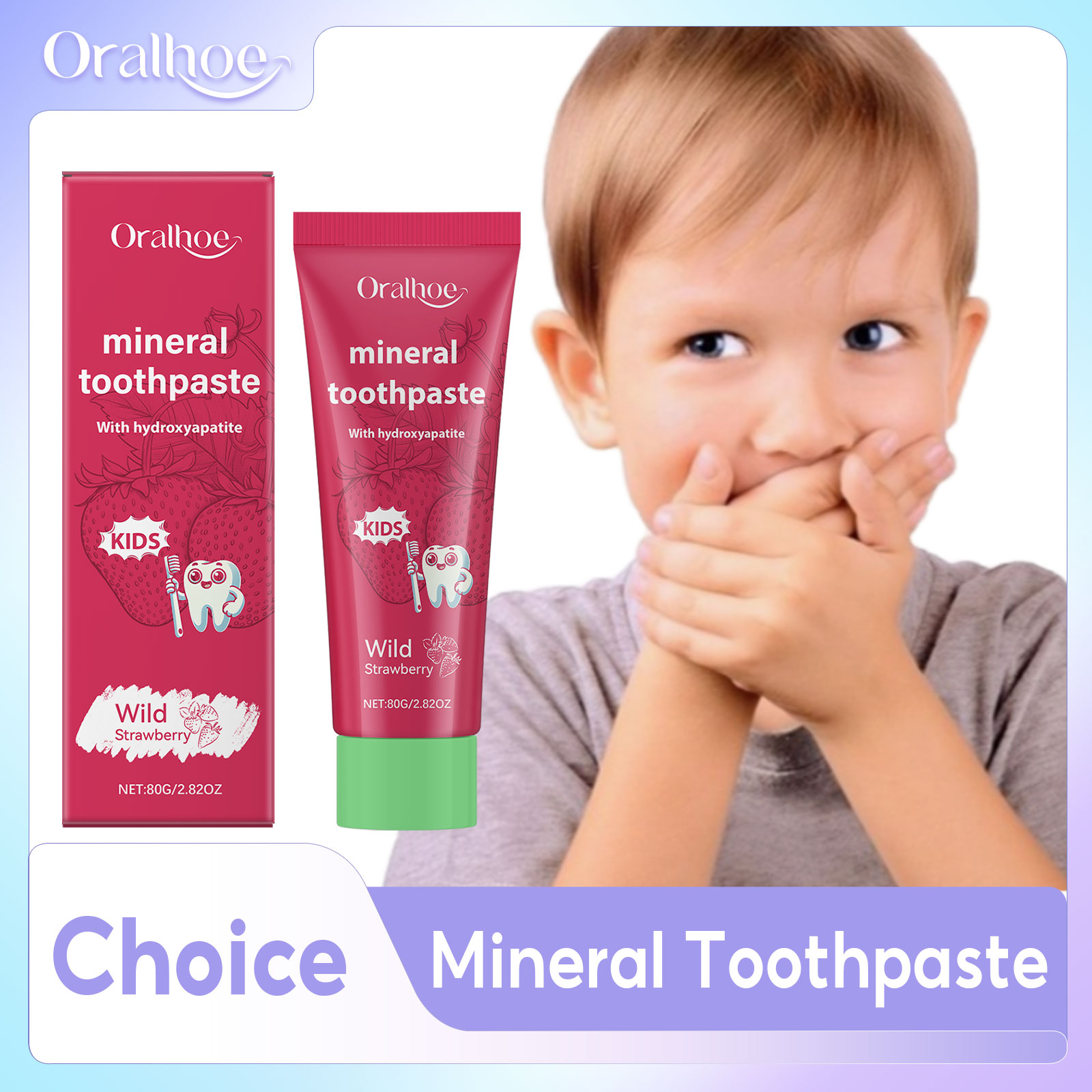 Teeth Whitening Natural - Oralhoe Çocuk Diş Macunu Temiz Diş