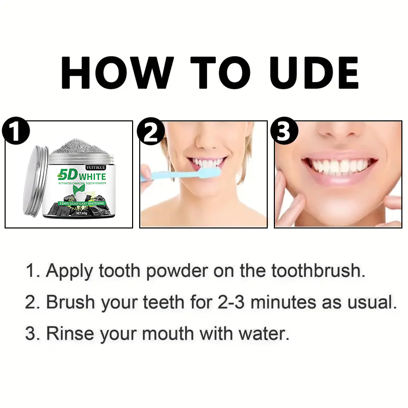 YUlTlKUE 5D Beyaz Aktif Kömür  - Teeth Whitening Natural incelemesi ve fiyatı